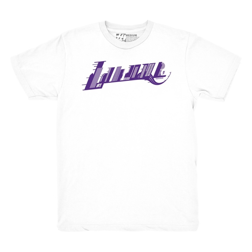 The Forest Lab LA Skyline Lakers Inspired Logo White Purple